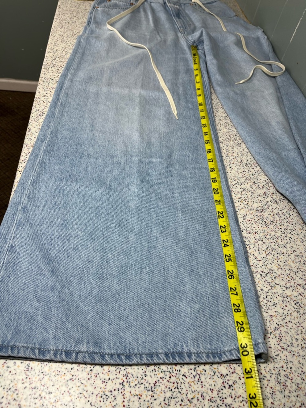 Closed NWT Morus Wide Leg Light Wash Denim Drawstring Jeans Women’s Size 28 - Picture 9 of 9